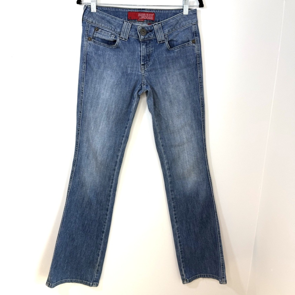 VTG Guess Sweetheart Flare Jeans Women's Size 29 Light Wash Bootcut Denim‎
